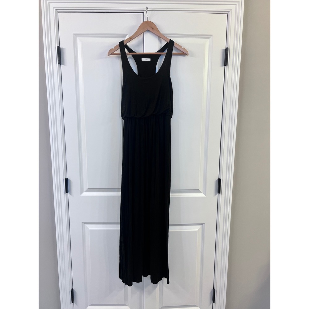 Lush Black Racerback Maxiโ Dress Sleeveless Casual Sundress